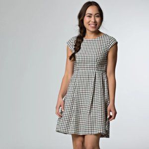 Classic Black and White Checkered Dress